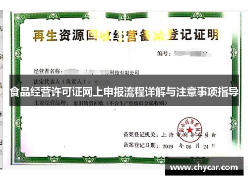 食品经营许可证网上申报流程详解与注意事项指导